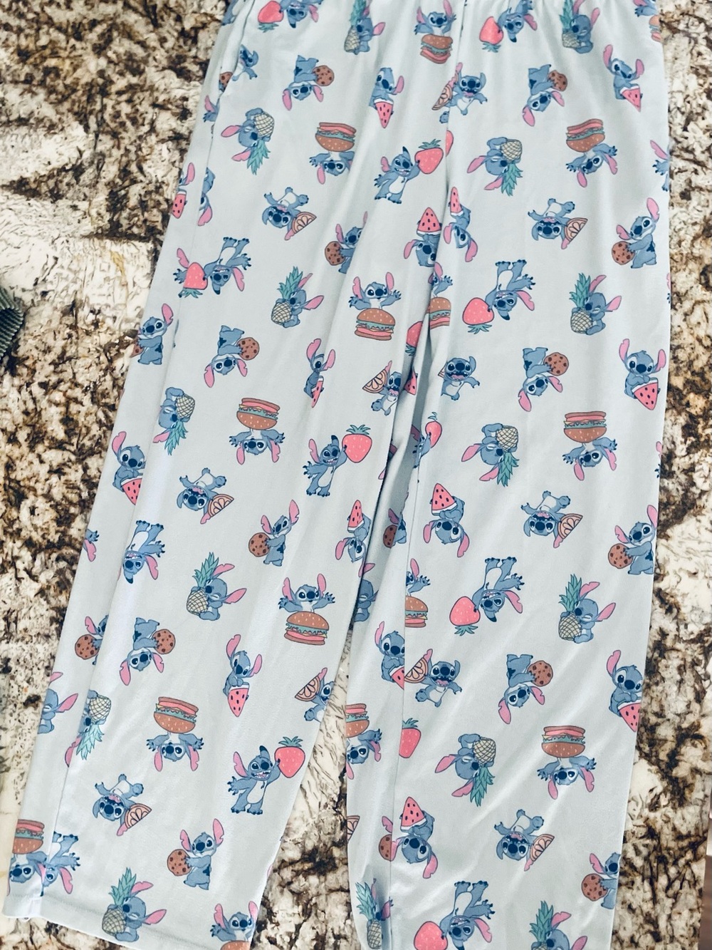 Disney Stitch Women’s Medium 2 Piece Pajama Set Cami Pants Blue - Picture 5 of 9